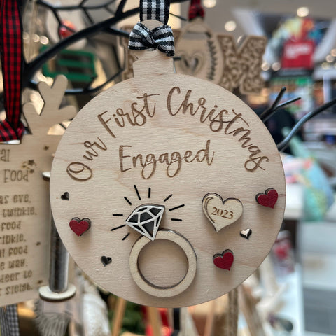 First Christmas Engaged Ornament