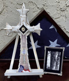 This cross can be to honor a Military member who has passed or for one who is serving. 