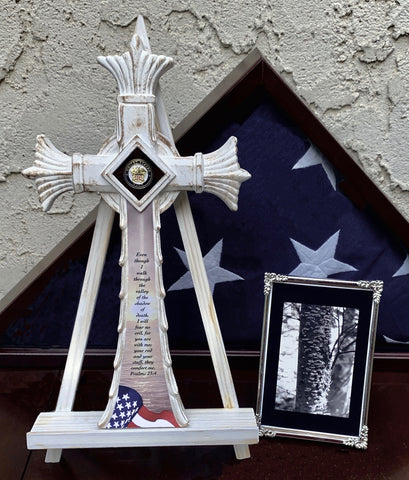 This cross can be to honor a Military member who has passed or for one who is serving. 